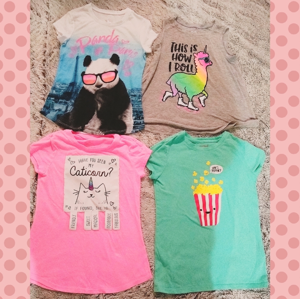 Girls Justice Shirts Size 6/7. Unicorns!